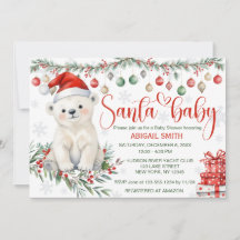 Santa Baby Polar Bear Baby Dusche