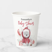 Santa Baby Polar Teddy Bear Weihnachten Pappbecher (Rückseite)