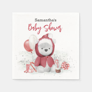 Santa Baby Polar Teddy Bear Weihnachten Serviette