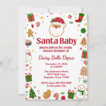 Santa Baby Red and Green Baby Dusche