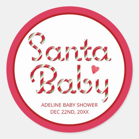 Santa Baby Red Christmas Baby Shooting Sticker (Vorderseite)