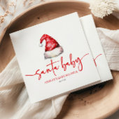 Santa Baby Red Hat Christmas Holiday Baby Shower Serviette