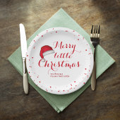 Santa Baby Red Simple Traditionelle Weihnachten Pappteller