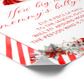 Santa Baby Red Wie groß ist Mama's Bauch Poster (Ecke)