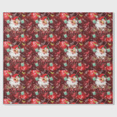 Santa Baby Retro Animal Print Wrap Geschenkpapier (Flach)