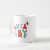 Santa Baby Retro Christmas Kaffeetasse (Vorderseite Links)