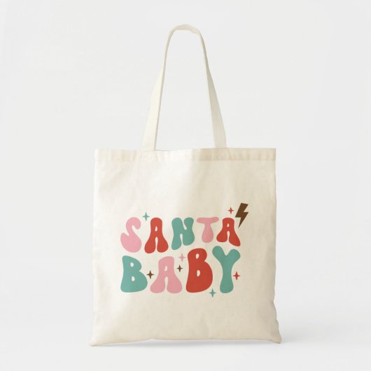 Santa Baby Retro Christmas Tragetasche (Vorne)