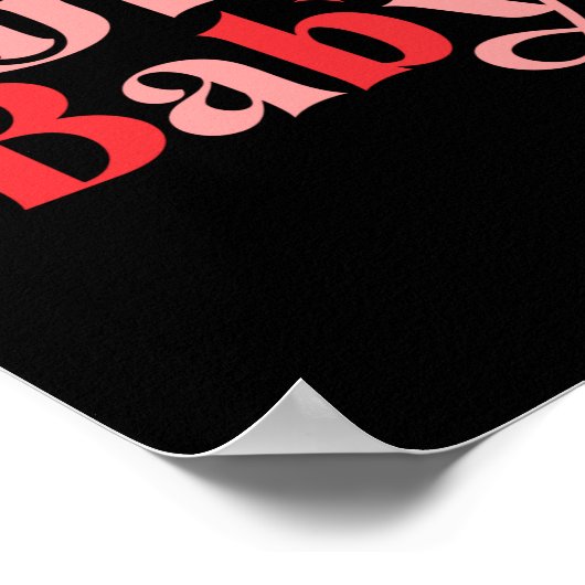 Santa Baby Retro Christmas Tygraphy  Poster (Ecke)