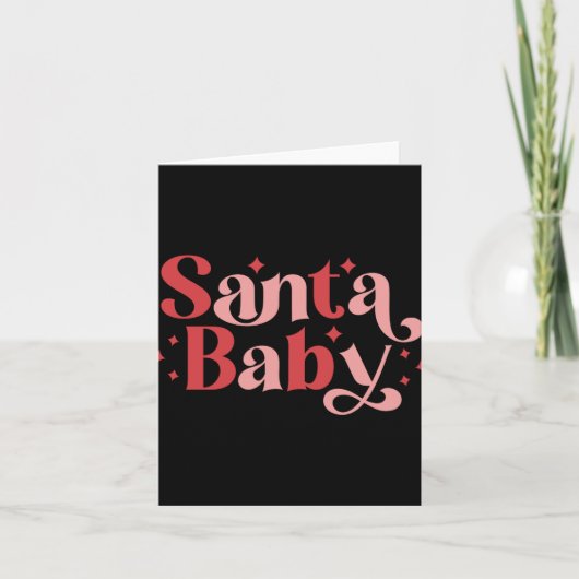 Santa Baby Retro Christmas Tygraphy Toddler T Shir Karte (Vorderseite)