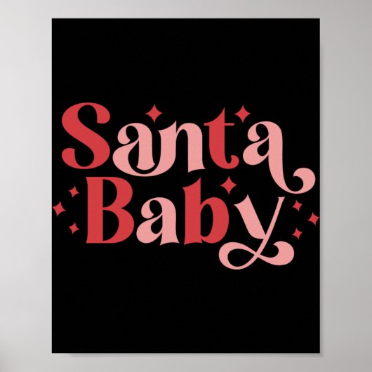 Santa Baby Retro Christmas Tygraphy Toddler T Shir Poster (Vorne)
