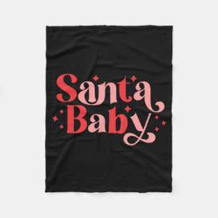 Santa Baby Retro Weihnachten Tygraphy  Fleecedecke