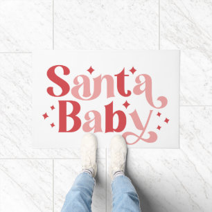 Santa Baby - Retro Weihnachtstypografie Fußmatte