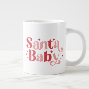 Santa Baby - Retro Weihnachtstypografie Jumbo-Tasse