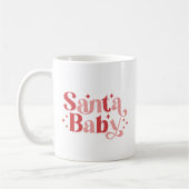 Santa Baby - Retro Weihnachtstypografie Kaffeetasse (Links)