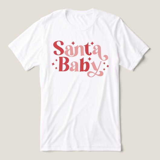 Santa Baby - Retro Weihnachtstypografie Tri-Blend Shirt (Design Vorderseite)