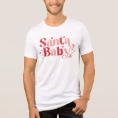 Santa Baby - Retro Weihnachtstypografie Tri-Blend Shirt (Vorderseite)