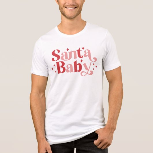 Santa Baby - Retro Weihnachtstypografie Tri-Blend Shirt (Vorderseite)