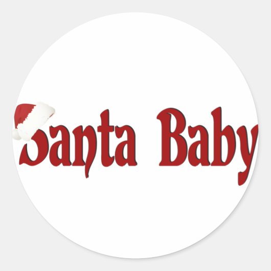 Santa Baby Runder Aufkleber (Vorderseite)