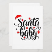 Santa Baby Schwangerschaft Ankündigung Weihnachten (Vorne/Hinten)