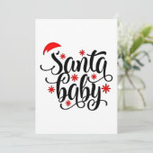 Santa Baby Schwangerschaft Ankündigung Weihnachten (Stehend Vorderseite)