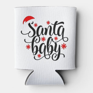 Santa Baby Schwangerschaft Ankündigung Weihnachten Dosenkühler