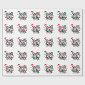 Santa Baby Schwangerschaft Ankündigung Weihnachten Geschenkpapier (Flach)