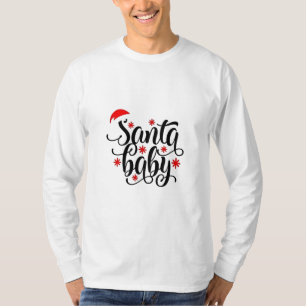 Santa Baby Schwangerschaft Ankündigung Weihnachten T-Shirt