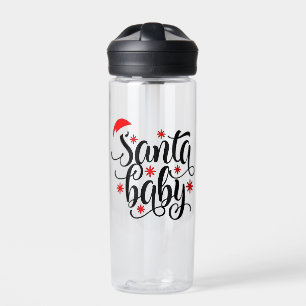 Santa Baby Schwangerschaft Ankündigung Weihnachten Trinkflasche