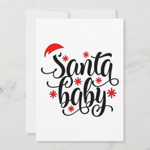Santa Baby Schwangerschaftsankündigung Weihnachten Einladung
