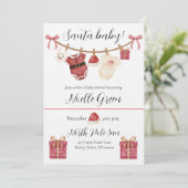 Santa Baby Shower Invitation Einladung (Stehend Vorderseite)