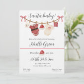 Santa Baby Shower Invitation Einladung (Stehend Vorderseite)