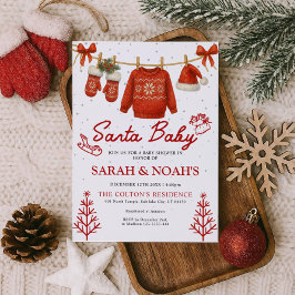 Santa Baby Shower Invitation  Einladung