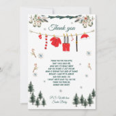 Santa-Baby-Shower-Weihnachts-Themen-Dankeschönkart Einladung (Vorderseite)
