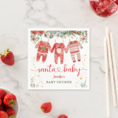 Santa Baby Shower Weihnachtsmann Paper Napkin Serviette (Beispiel)