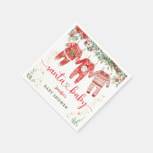 Santa Baby Shower Weihnachtsmann Paper Napkin Serviette (Ecke)