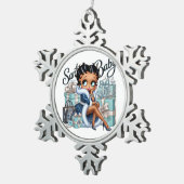 Santa Baby Snowflake Weihnachtsschmuck Schneeflocken Zinn-Ornament (Rechts)