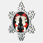 Santa Baby Twin Baby Schneeflocken Zinn-Ornament (Rechts)