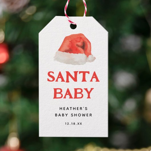 Santa Baby Vintag Holiday Baby Dusche Geschenkanhänger