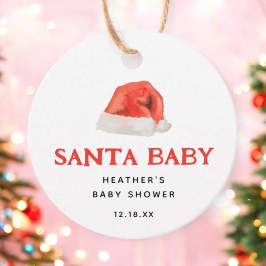 Santa Baby Vintag Winter Baby Dusche Geschenkanhänger