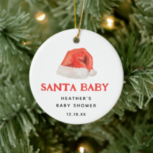 Santa Baby Vintag Winter Baby Duschgeschenke Keramik Ornament