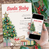 Santa Baby Vintage Weihnachtsdusche Einladung