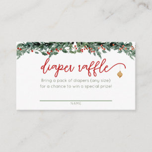 Santa Baby Wäscheleine Windel-Raffle-Karten Begleitkarte