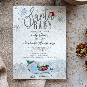 Santa Baby Weihnachten Winter Baby Shower Einladung