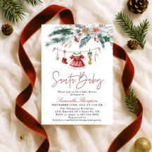 Santa Baby Weihnachten Winter Mädchen Baby Shower