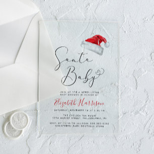 Santa Baby Weihnachts-Baby-Party Acryleinladungen