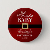 Santa Baby | Weihnachts-Baby-Party Button (Vorderseite)
