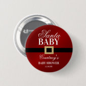 Santa Baby | Weihnachts-Baby-Party Button (Vorne & Hinten)