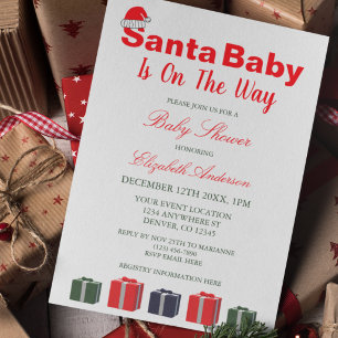Santa Baby Weihnachts-Baby-Party Einladung
