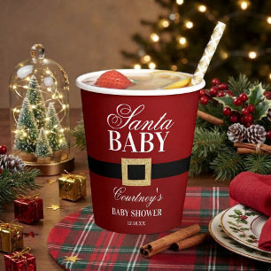 Santa Baby   Weihnachts-Baby-Party Pappbecher