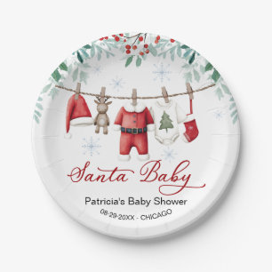 Santa Baby Weihnachts-Baby-Party Pappteller
